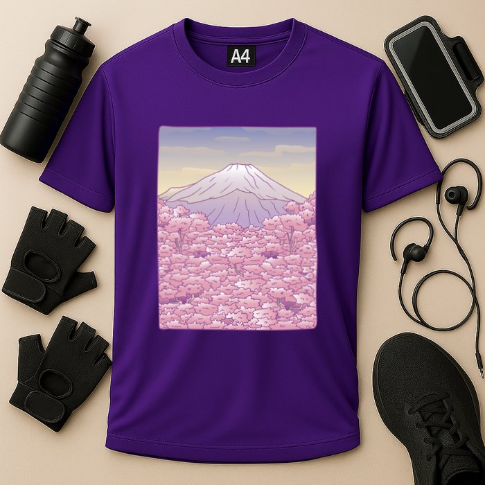 Pastel Mount Fuji Cooling Performance Crew T-Shirt