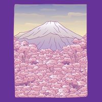 Pastel Mount Fuji Cooling Performance Crew T-Shirt
