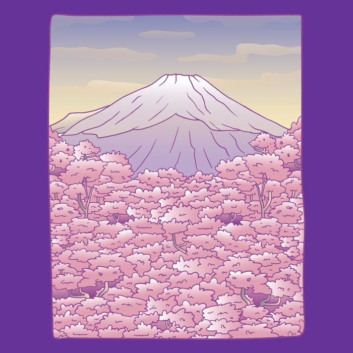 Pastel Mount Fuji Cooling Performance Crew T-Shirt