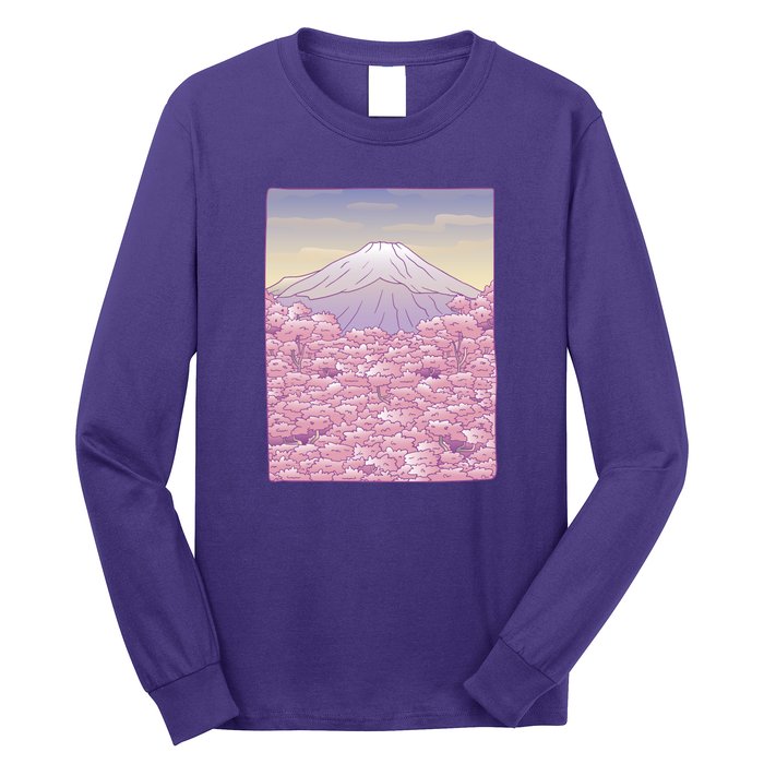 Pastel Mount Fuji Long Sleeve Shirt