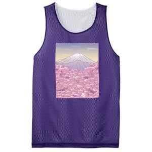 Pastel Mount Fuji Mesh Reversible Basketball Jersey Tank