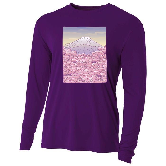 Pastel Mount Fuji Cooling Performance Long Sleeve Crew