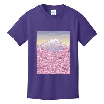 Pastel Mount Fuji Kids T-Shirt