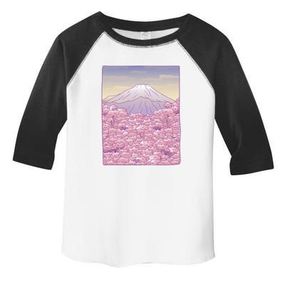 Pastel Mount Fuji Toddler Fine Jersey T-Shirt