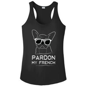 Pardon My French Frenchie Bulldog Ladies PosiCharge Competitor Racerback Tank