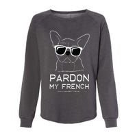 Pardon My French Frenchie Bulldog Womens California Wash Sweatshirt