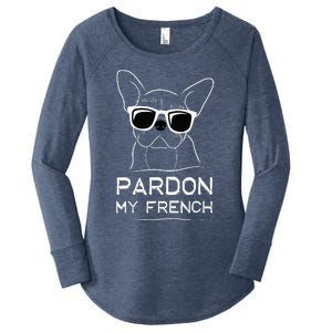 Pardon My French Frenchie Bulldog Women's Perfect Tri Tunic Long Sleeve Shirt