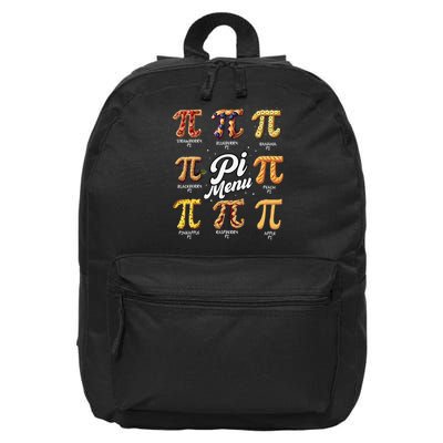 Pi Menu Funny Math Teacher Pi Day 3 16 in Basic Backpack