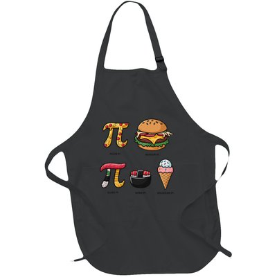 Pie Menu Funny Pi Day Pi 3 Full-Length Apron With Pockets