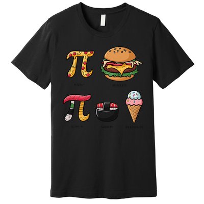 Pie Menu Funny Pi Day Pi 3 Premium T-Shirt
