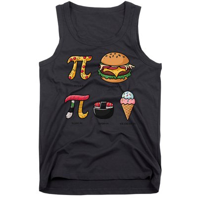 Pie Menu Funny Pi Day Pi 3 Tank Top
