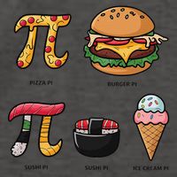 Pie Menu Funny Pi Day Pi 3 Vector Backpack