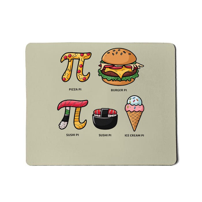 Pie Menu Funny Pi Day Pi 3 Mousepad