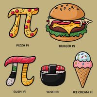 Pie Menu Funny Pi Day Pi 3 Mousepad