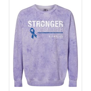 Positive Message For Women Colon Cancer Awareness Colorblast Crewneck Sweatshirt