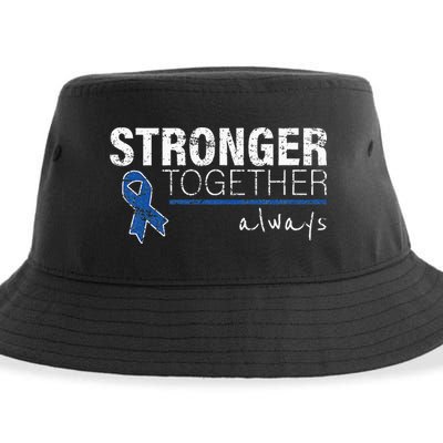Positive Message For Women Colon Cancer Awareness Sustainable Bucket Hat