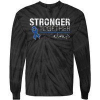 Positive Message For Women Colon Cancer Awareness Tie-Dye Long Sleeve Shirt