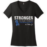 Positive Message For Women Colon Cancer Awareness Women's V-Neck T-Shirt