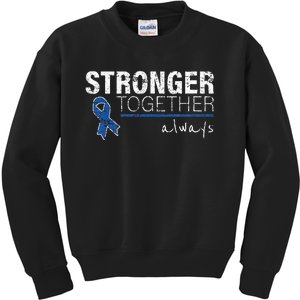 Positive Message For Women Colon Cancer Awareness Kids Sweatshirt