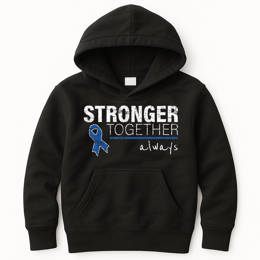 Positive Message For Women Colon Cancer Awareness Kids Hoodie