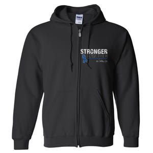 Positive Message For Women Colon Cancer Awareness Full Zip Hoodie