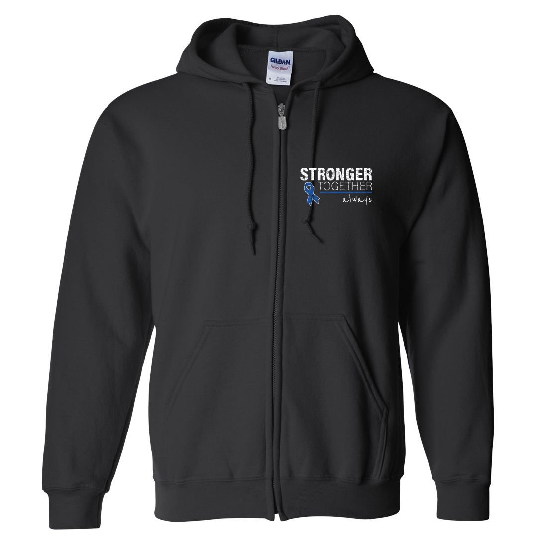 Positive Message For Women Colon Cancer Awareness Full Zip Hoodie