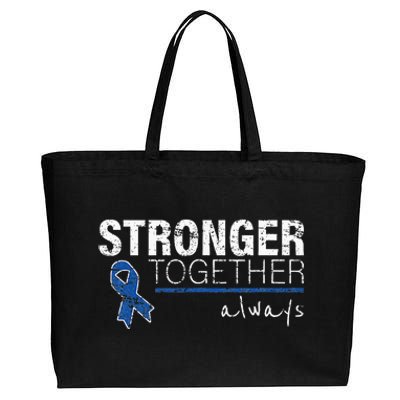 Positive Message For Women Colon Cancer Awareness Cotton Canvas Jumbo Tote