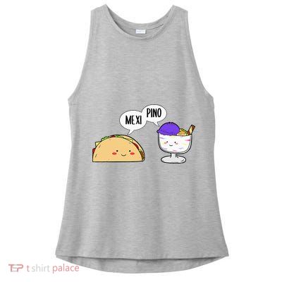 Philippines Mexico Filipino Proud Mexipino Halo Halo Dessert Ladies PosiCharge Tri-Blend Wicking Tank