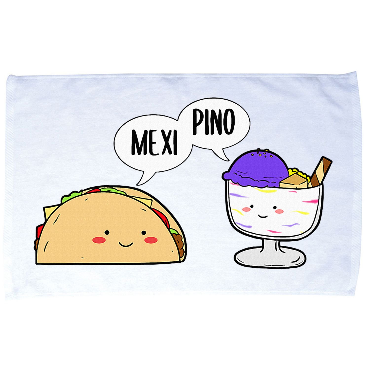 Philippines Mexico Filipino Proud Mexipino Halo Halo Dessert Microfiber Hand Towel