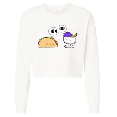 Philippines Mexico Filipino Proud Mexipino Halo Halo Dessert Cropped Pullover Crew