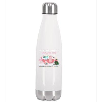 Ph My Favorite Color Is Christmas Light Flamingo Camping Rv Gift Stainless Steel Insulated Water Bottle