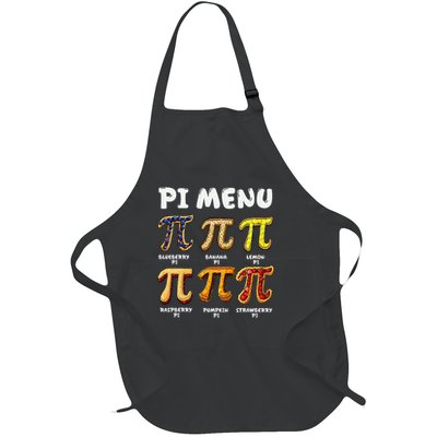 Pi Menu Funny Math Teacher Pi Day 3 Full-Length Apron With Pockets