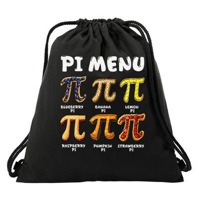 Pi Menu Funny Math Teacher Pi Day 3 Drawstring Bag
