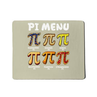 Pi Menu Funny Math Teacher Pi Day 3 Mousepad