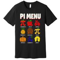 Pie Menu Funny Pi Day Pi 3 Premium T-Shirt