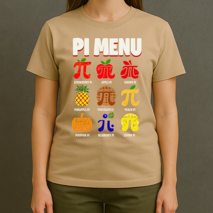 Pie Menu Funny Pi Day Pi 3 T-Shirt