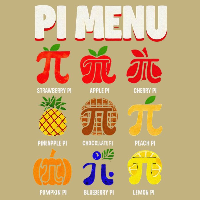 Pie Menu Funny Pi Day Pi 3 T-Shirt