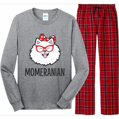 Pomeranian Mom Funny Momeranian Cute Pomeranian Long Sleeve Pajama Set