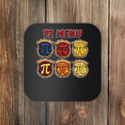 Pi Menu Funny Pi Pi 3 Coaster