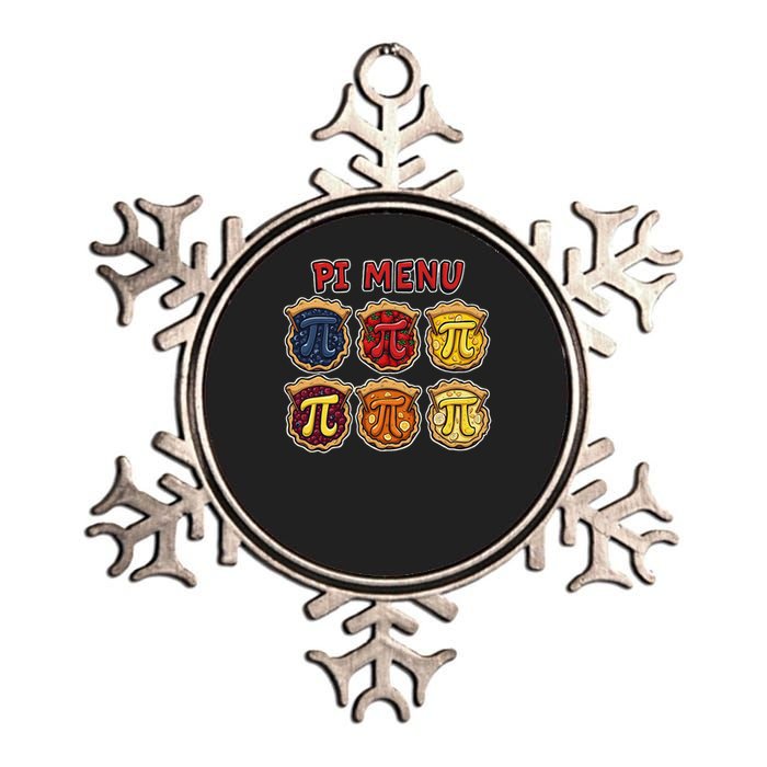Pi Menu Funny Pi Pi 3 Metallic Star Ornament