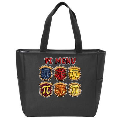 Pi Menu Funny Pi Pi 3 Zip Tote Bag