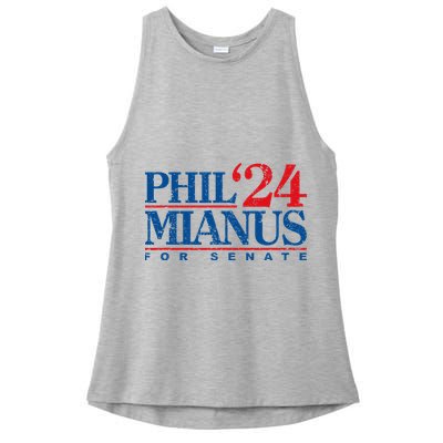 Phil Mianus For Senate 2024 Phil Mianus Election Ladies PosiCharge Tri-Blend Wicking Tank