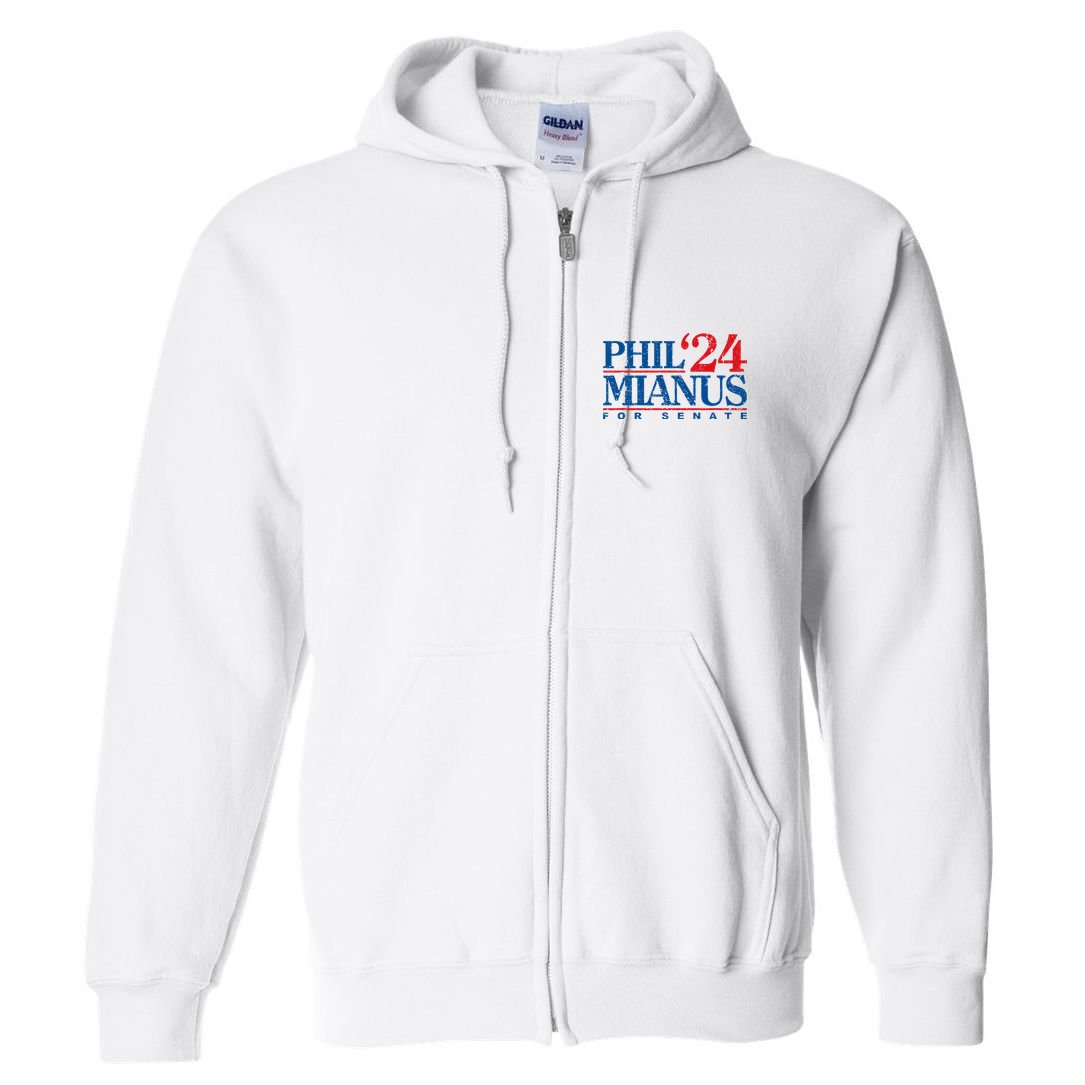 Phil Mianus For Senate 2024 Phil Mianus Election Full Zip Hoodie
