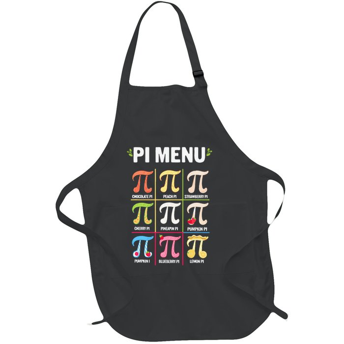 Pi Menu Funny Pi 3 Full-Length Apron With Pockets
