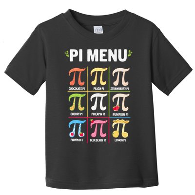 Pi Menu Funny Pi 3 Toddler T-Shirt