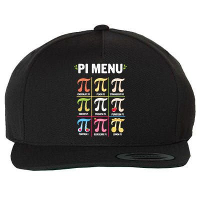 Pi Menu Funny Pi 3 Wool Snapback Cap