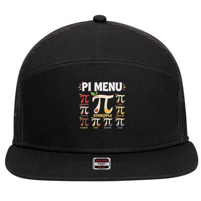 Pi Menu Funny Pi 3 7 Panel Mesh Trucker Snapback Hat