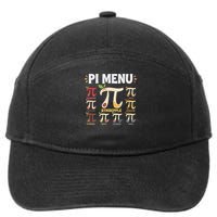 Pi Menu Funny Pi 3 7-Panel Snapback Hat