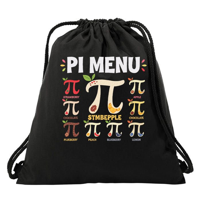 Pi Menu Funny Pi 3 Drawstring Bag