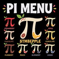 Pi Menu Funny Pi 3 Drawstring Bag